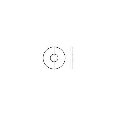 Rondelle 8.4 mm 24 mm Acciaio galvanizzato zinco 100 pz. TOOLCRAFT 146444