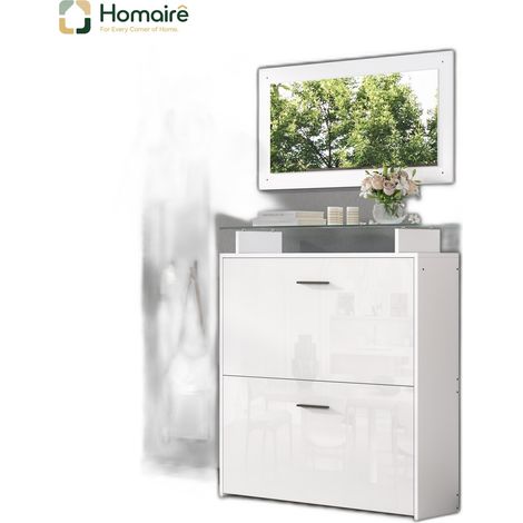 Garderobe aus Partikelplatte weiß und Polyester 89.5 x 23 x 96.5 cm HOMAIRE (1/5)