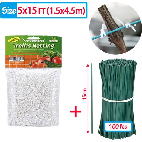 (Kit 02) Filet de support robuste pour plantes grimpantes, fleurs, légumes et vergers - Outils de jardinage (1/4)