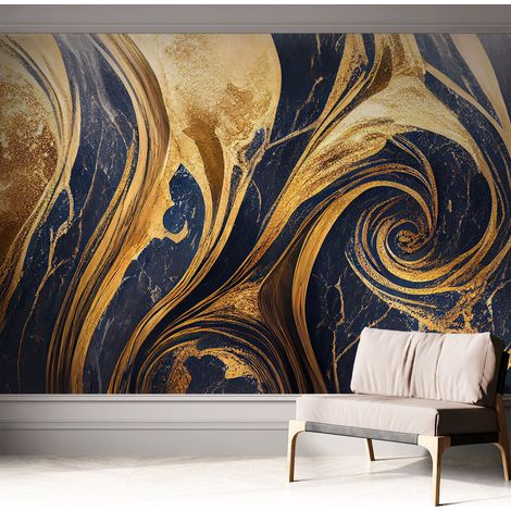 Papier peint autocollant avec imprimé pour intérieur moderne application facile a motif Motifs marbrés 312x219 cm (1/5)