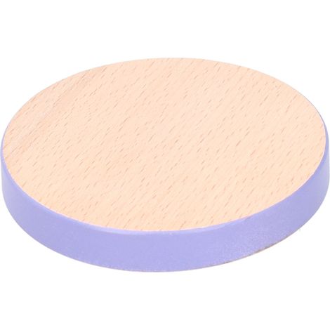 Dessous de verre rond en bois, set de table, dessous de verre rond résistant à la chaleur, pour la maison et la cuisine, violet (1/5)