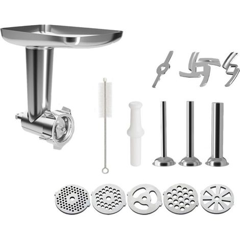 Picadora de carne de acero inoxidable para accesorios de batidora KitchenAid (1/5)