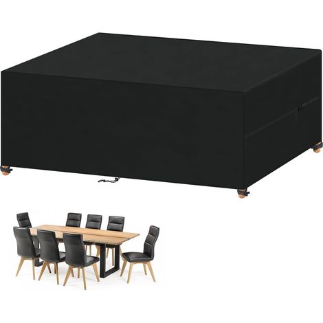 Housse Protection Mobilier de Jardin Housse Salon Exterieur Housses Protection Table Jardin Impermeable Bâche Table 210D Tissu Oxford 225x110x75cm (1/5)