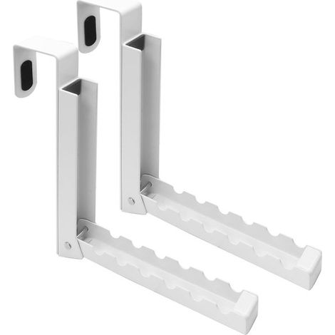 Handtuchhaken – 2er-Set – Türhaken – Metall – Ablagefläche – Klappbar – Wandhaken – Türhaken – Haken – Badezimmeraccessoires – Geeignet für Bad, Schlafzimmer und Wohnzimmer – Weiß