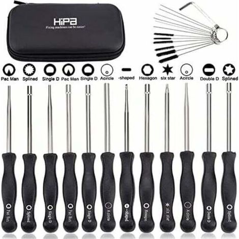 Ensemble de 12 outils de réglage de carburateur et tournevis de réglage pour moteur à 2 temps, pour débroussailleuses, tronçonneuses Poulan, Husqvarna, STHIL, Echo.-LARGEIGHT (1/5)