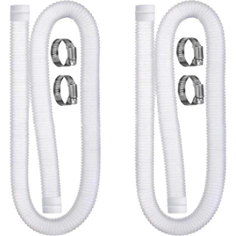 Tuyau de pompe de filtration pour piscine hors sol, 1,25 po, 59 po de long, avec 4 pinces