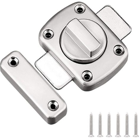 Verrou de porte à moraillon en acier inoxydable pour pièces familiales, garages, jardins, salles de bains, placards, cuisines, bureaux, hôtels (40 mm x 55 mm x 12,5 mm)