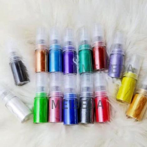 Poudre comestible colorée en spray 5 g, paillettes scintillantes, colorant pour pâtisserie, fondant, macarons, chocolat, poudre dorée jaune 5 g (1/5)