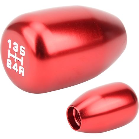 Pommeau de levier de vitesse en aluminium rouge à 5 rapports pour voiture, pièces de rechange universelles. (1/5)