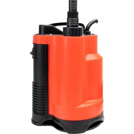 Grafner Pompa sommergibile per drenaggio, 750 Watt fino a 13000 l/h, con interruttore galleggiante, aspirazione piatta fino a 25 mm, corpo estraneo, diametro 16 mm, pompa a pressione rossa (1/5)