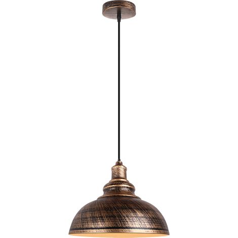 Vintage Ceiling Pendant Light Metal Hanging Lamp Adjustable Chandelier Ø29CM - Bronze
