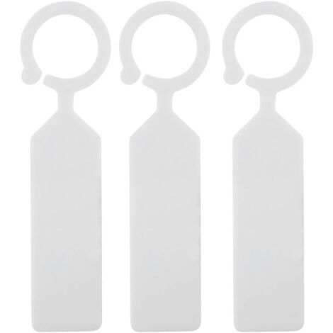 100pcs Étiquettes Marque Plantes Plastique arbre de la plante imperméable Tags jardin en plastique épais étiquettes suspendues Étiquettes de plantes de fleurs(blanc ) (1/5)