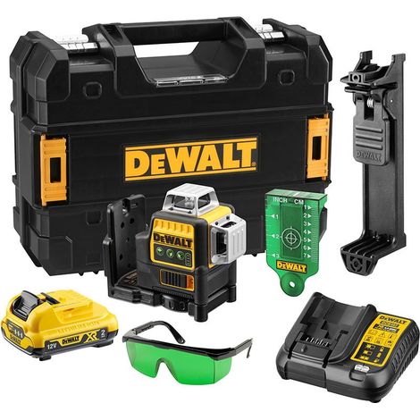 Laser 3x360 ° 10.8V 2.0Ah DEWALT Grüner Strahl + Akku und Ladegerät - DCE089D1G