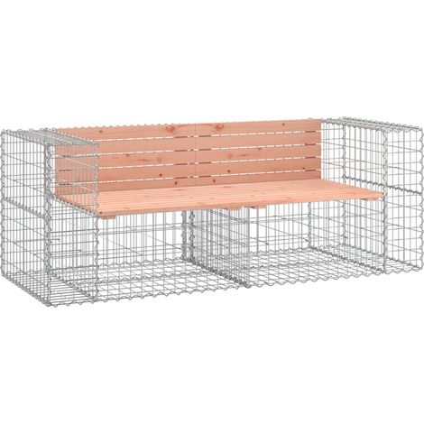 Maison Exclusive - Zahradní lavice gabionový design 184x71x65,5 cm masiv douglasky (1/5)