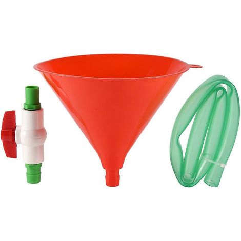 Entonnoir de remplissage en plastique pour bière, vin et autres liquides, tuyau et valve en plastique pour fêtes d'anniversaire, festivals de la bière et autres événements festifs. (1/4)