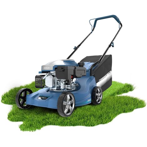 Cecotec Cortacésped de Gasolina Terrenator 2700.39 Power. Motor de 127cc, 2,1kW y 2,8CV, Función Corte y Recogida