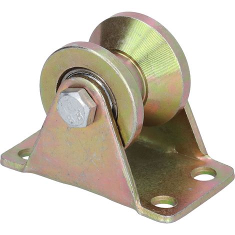 Roulette de guidage en V 32mm pour rail acier renforcé, support robuste 2.5mm pour porte coulissante lourde (1/5)