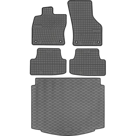 Ensemble de tapis de sol en caoutchouc pour Volkswagen Golf VII Hatchback (octobre 2012 - décembre 2019) + tapis de coffre (1/5)