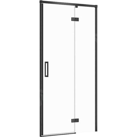 Cersanit Larga - Porte de douche 100x195 cm, droite, noir/verre clair S932-125 (1/2)