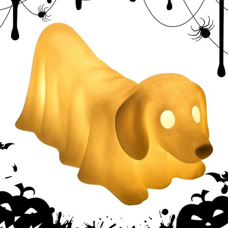 Lampe Chien d'Halloween Luminaire LED Chien Brillant Décor Halloween (1/5)