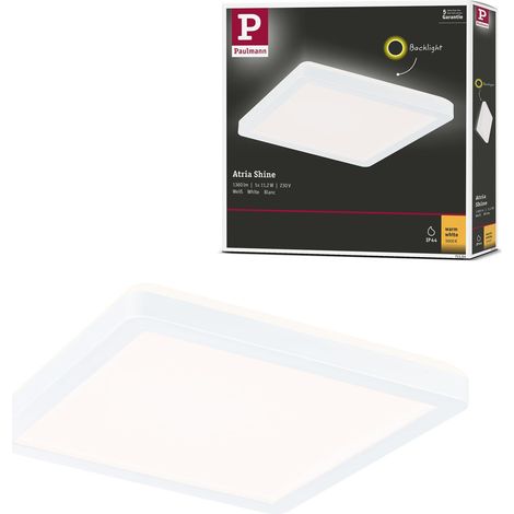 Panneau LED Atria Shine Backlight IP44 carré 190x190 mm 11,2W 900lm 3000 K Blanc plafonnier (1/5)