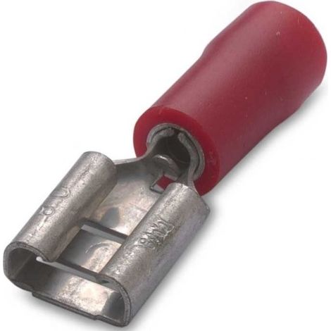 Manicotto isolante terminale, rosso, 1.5-6.3/0.8 (25 pezzi), ZAK 0.25-1.5MMM2 - BEBM00190S2