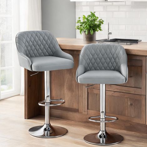 Tabouret de bar en pelle PU Metallo 52 x 47 x 108 cm (1/5)