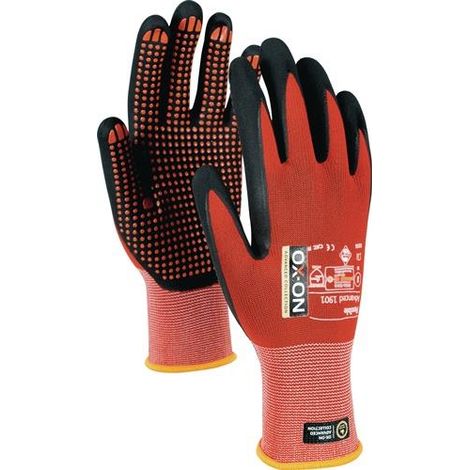 Guante  Flexible  Advanced  1901  T.10  negro/rojo  EN388  EN420+A1  EPI  II  OX-ON (1/2)