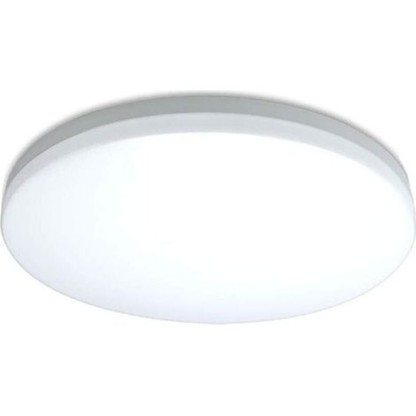 Plafonnier LED 12W, plafonnier 23 x 5 cm, étanche IP44, blanc neutre 4000K, lumière LED ronde pour salle de bain, chambre, couloir, entrée, cuisine - RW