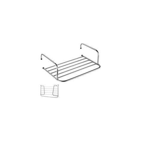 Étendoir à linge télescopique pliable, acier inoxydable, 40 × 37,5 × 19 cm, pour portes/comptoirs (1/4)