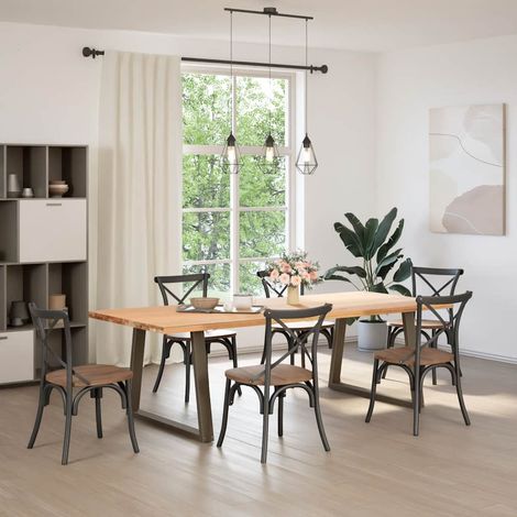 Maison Exclusive - Patas para mesa de comedor en forma de V (2 un