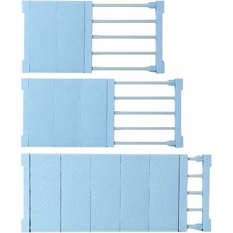Meuble de rangement penderie réglable (bleu 30-40cm)-Fei Yu