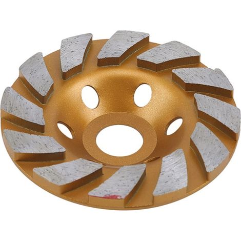 Disque Poncage Beton, Disque Diamant, 4 Pouces 8 Trous HGS Segment rectifieuse Roue Diamant meulage Tasse Disque béton Granit Pierre meuleuse Bricolage Outil électrique (1/4)