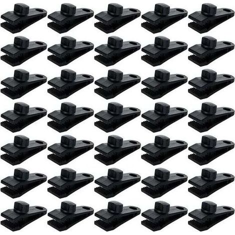 Lot de 30 Clip de Bâche Tente, Pince pour Bâche de Verrouillage, Pince pour Bache Pince pour Auvent Fixation Bache Tarp Caravan Housse Couvertures de Piscine (1/5)