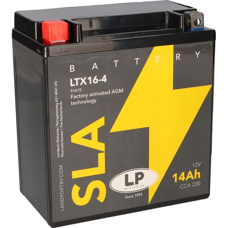 Batterie AGM SLA 12V 14Ah für Motorrad Startbatterie MS LTX16-4 (1/5)
