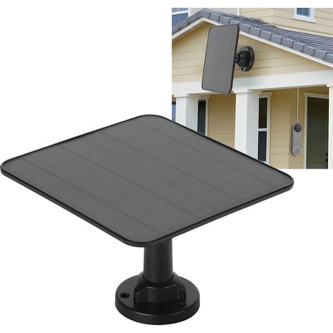 Cargador solar impermeable IP65 de 5 W para cámaras de seguridad Arlo Pro 3, Pro 4, Ultra 2 y Go 2 (negro) (1/5)