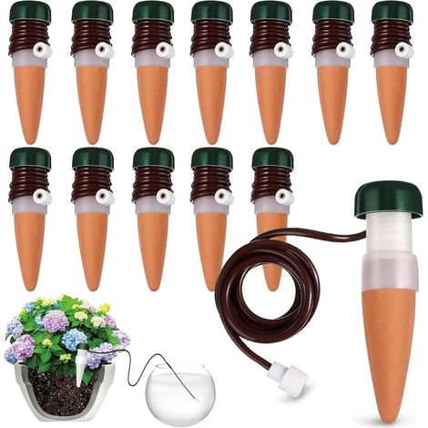 Lot de 12 distributeurs d'eau pour plantes d'intérieur, système d'irrigation pour balcon, arrosage automatique des plantes d'intérieur, système d'irrigation automatique (1/5)
