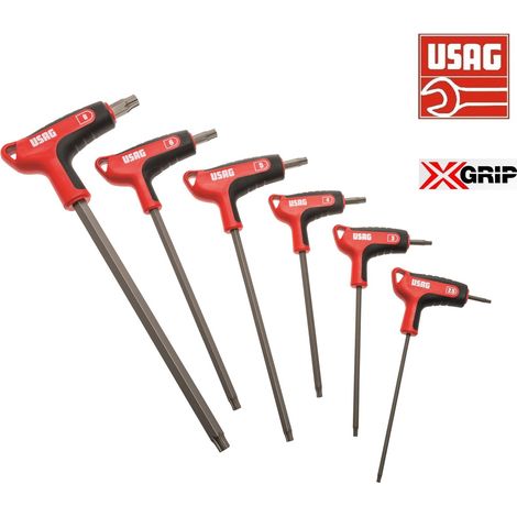 USAG 280 HX/SE6 SERIE 6 CHIAVI MASCHIO PROFILO ESAGONALE SPECIALE X-GRIP (1/4)