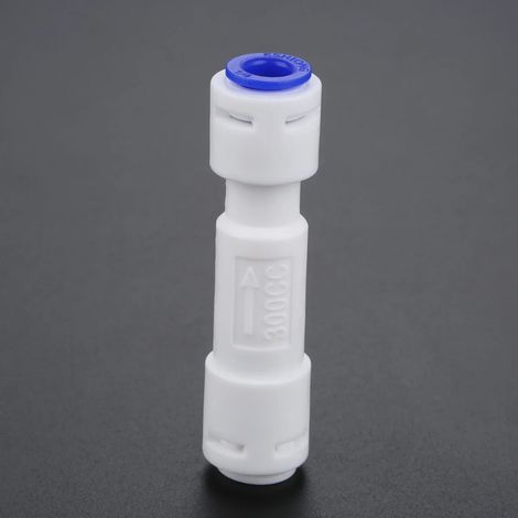 (300cc - caractéristiques) 1 régulateur de débit d'eaux usées pour système d'osmose inverse, raccord rapide pour tuyau de 1/4" de diamètre extérieur (1/5)