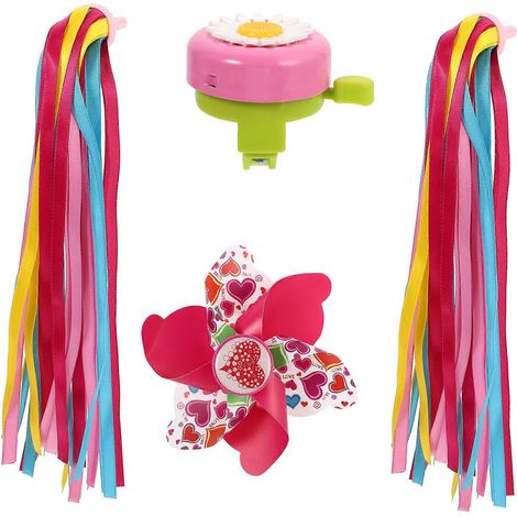 1 jeu de poignées de vélo enfant avec pompon, accessoires pour vélo enfant (1/5)