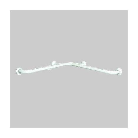 CORRIMANO AD ANGOLO PREVERNICIATO BIANCO  cm 65x65     MADE IN ITALY