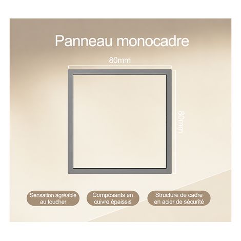 Plaque cadre 1 poste 80x80mm, 1 Pièce (1/5)