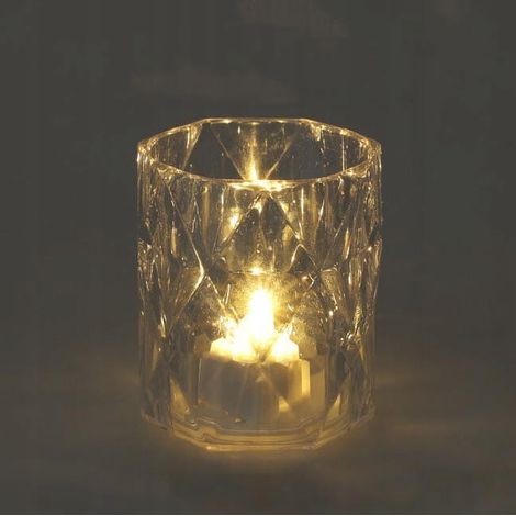 Mini lampe LED 4,7x6 cm transparente (1/3)