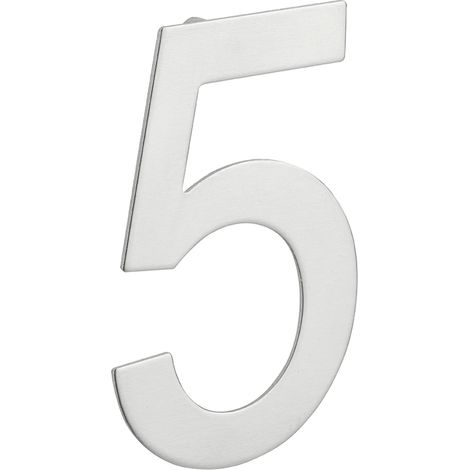 Chiffre 5 à visser en acier inoxydable 304 – Résistant à la corrosion – Hauteur 100mm – Fixation à vis pour intérieur et extérieur