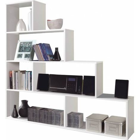 Estantería divisoria de diseño de cubo blanco cm 145 x 29 x 145 h