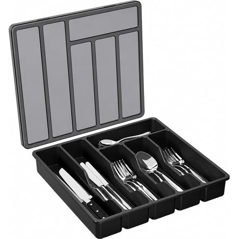 Cutlery Tray for Drawer with Lid, 32 x 30 cm, Cutlery Tray (1/5)