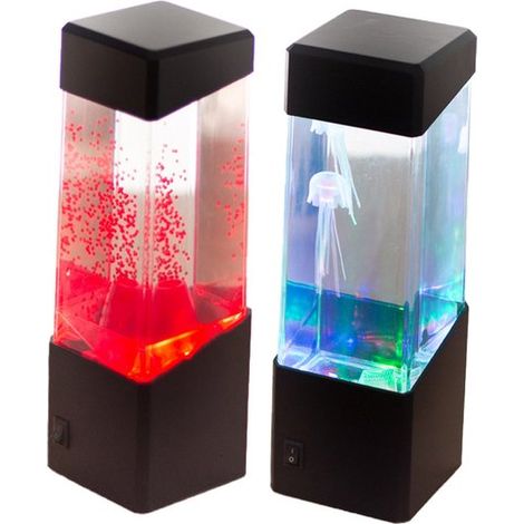 Ynkkvre - Lampe Méduse Veilleuse LED pour enfants et adultes – USB/Pile – Lampe d'ambiance apaisante avec projecteur océan (1/5)