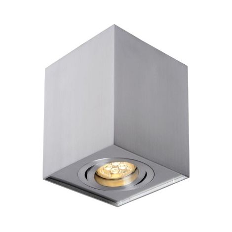 Spot plafond Lucide Tube GU10 50W carré gris réglable