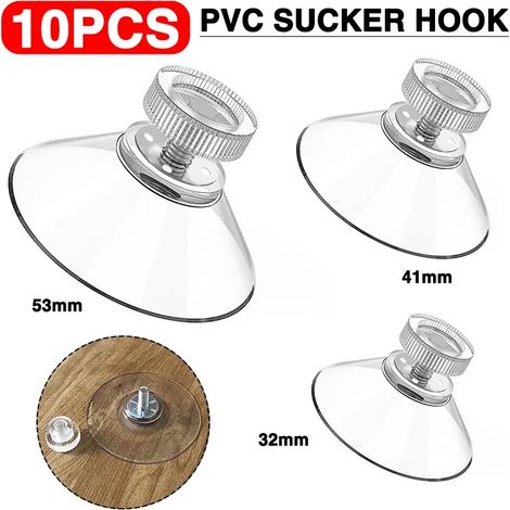 Filiyano-10 ventouses en caoutchouc avec vis M4, ventouses à oreilles transparentes (1/5)