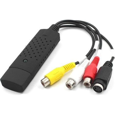 Carte d'acquisition vidéo USB, convertisseur audio-vidéo RCA vers USB, convertit les formats Mini DV, VCR, Hi8 et DVD en numérique. (1/5)